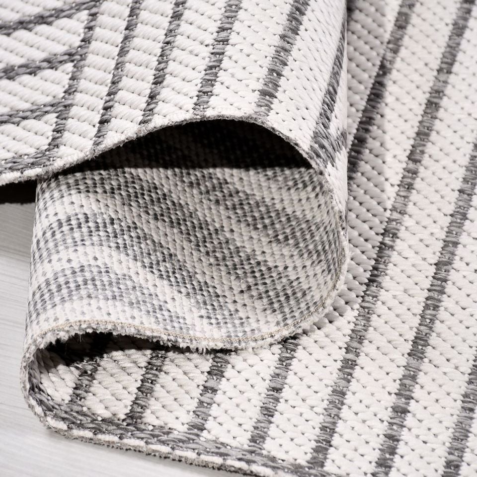 Gama Serisi Makinede Yıkanabilir Ekru/Gri Sisal Halı NX-018