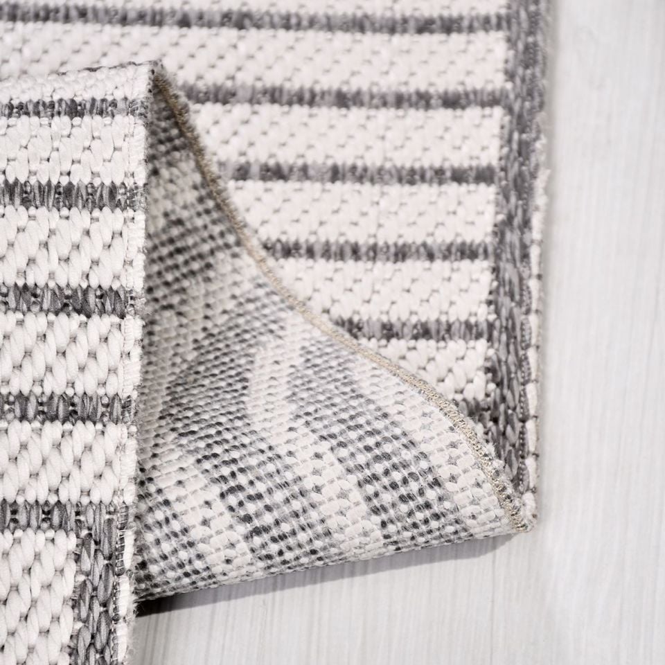 Gama Serisi Makinede Yıkanabilir Ekru/Gri Sisal Halı NX-018
