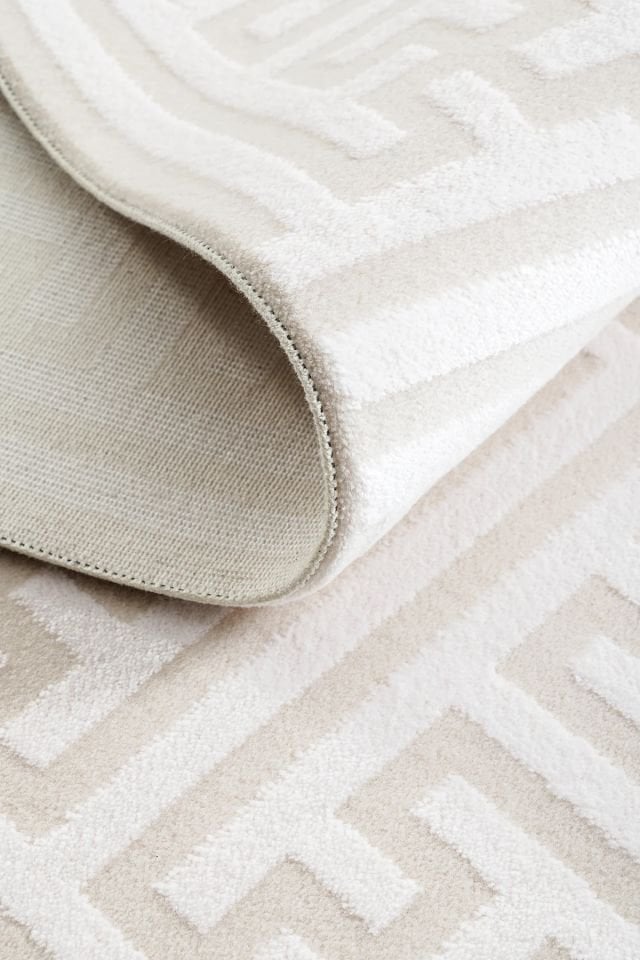 Monza Serisi Krem Renk Akrilik Halı LH-1128K