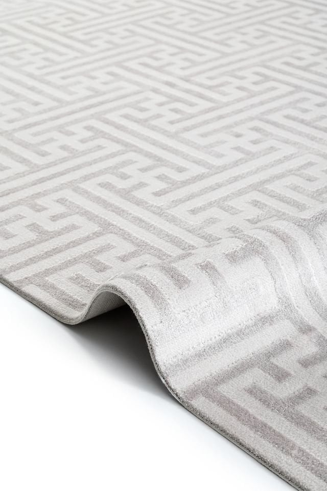 Monza Serisi Gri Renk Akrilik Halı LH-1128G