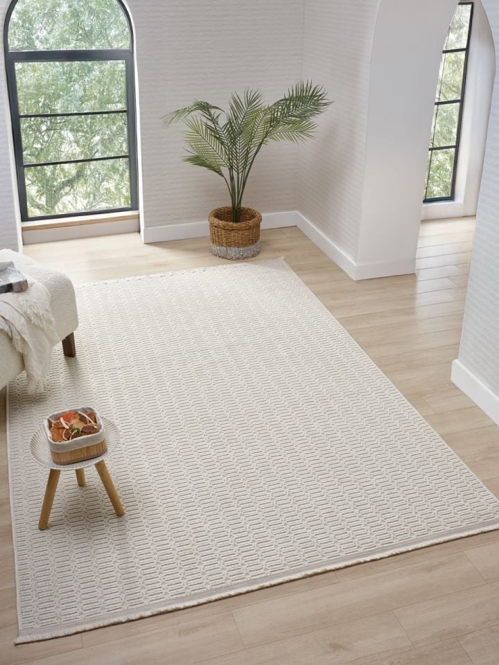 Avina Serisi Krem Kolay Temizlenebilir Sisal Halı SH-30