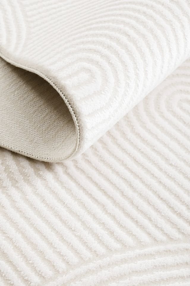 Monza Serisi Krem Renk Akrilik Halı LH-1126K