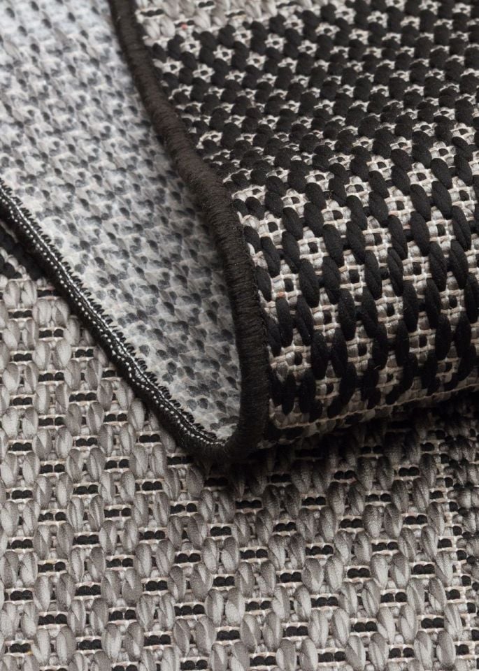 Gama Serisi Makinede Yıkanabilir Koyu Gri Sisal Halı NX-026