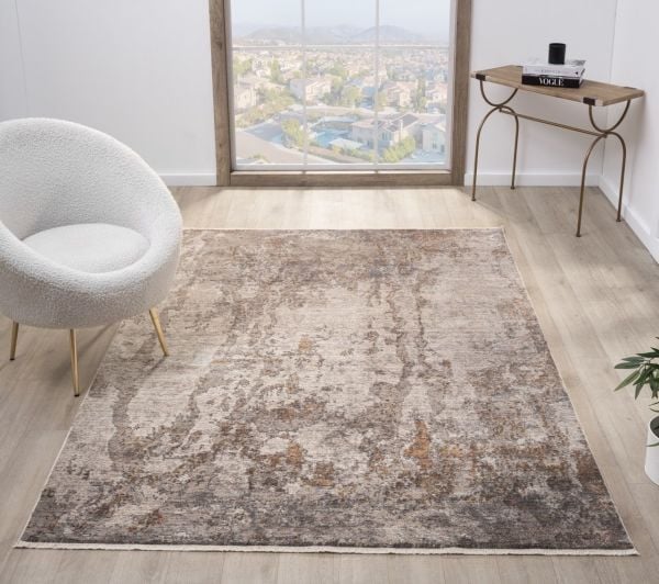 Luna Serisi Gri Renk Makine Halısı SH-0251G