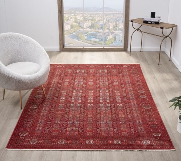 Luna Serisi Bordo Renk Makine Halısı SH-0257B