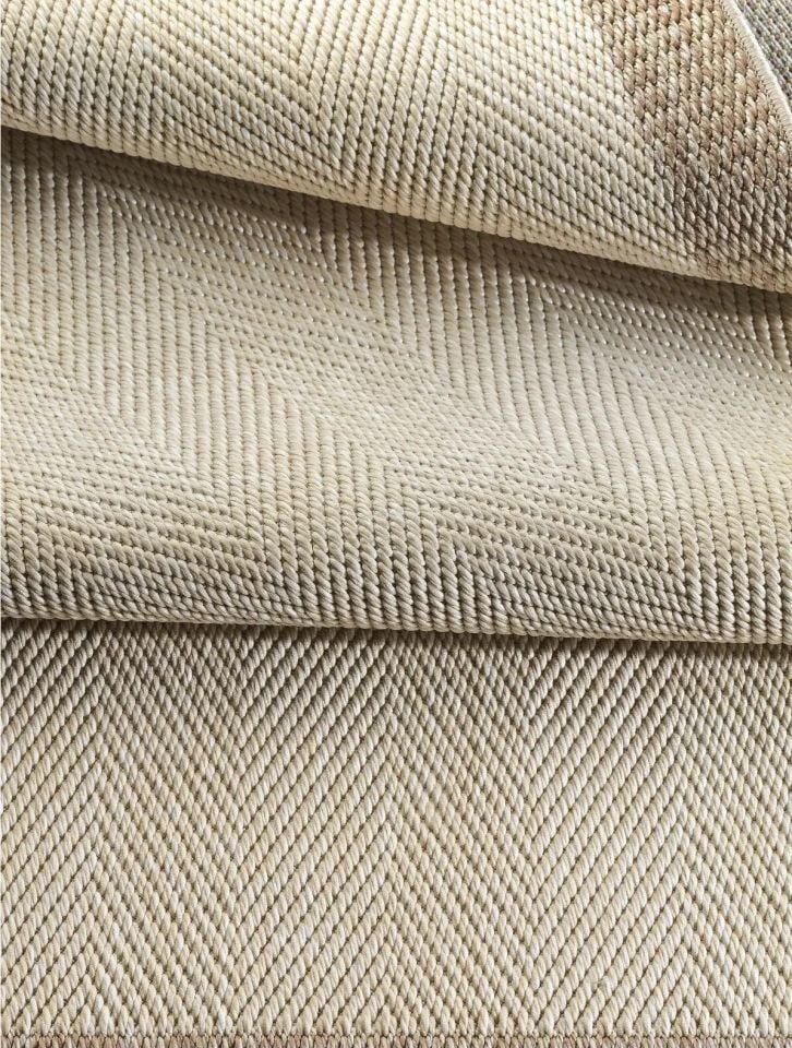 Alfa Serisi Makinede Yıkanabilir Krem/Bej Sisal Halı NX-45