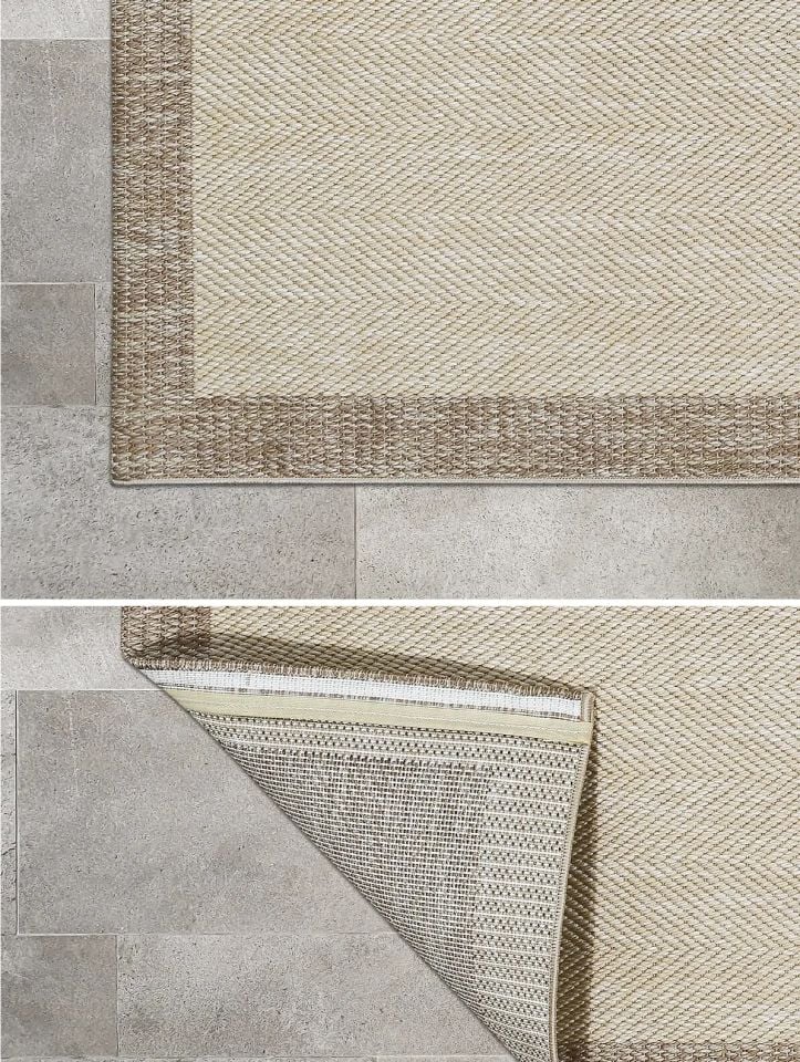 Alfa Serisi Makinede Yıkanabilir Krem/Bej Sisal Halı NX-45