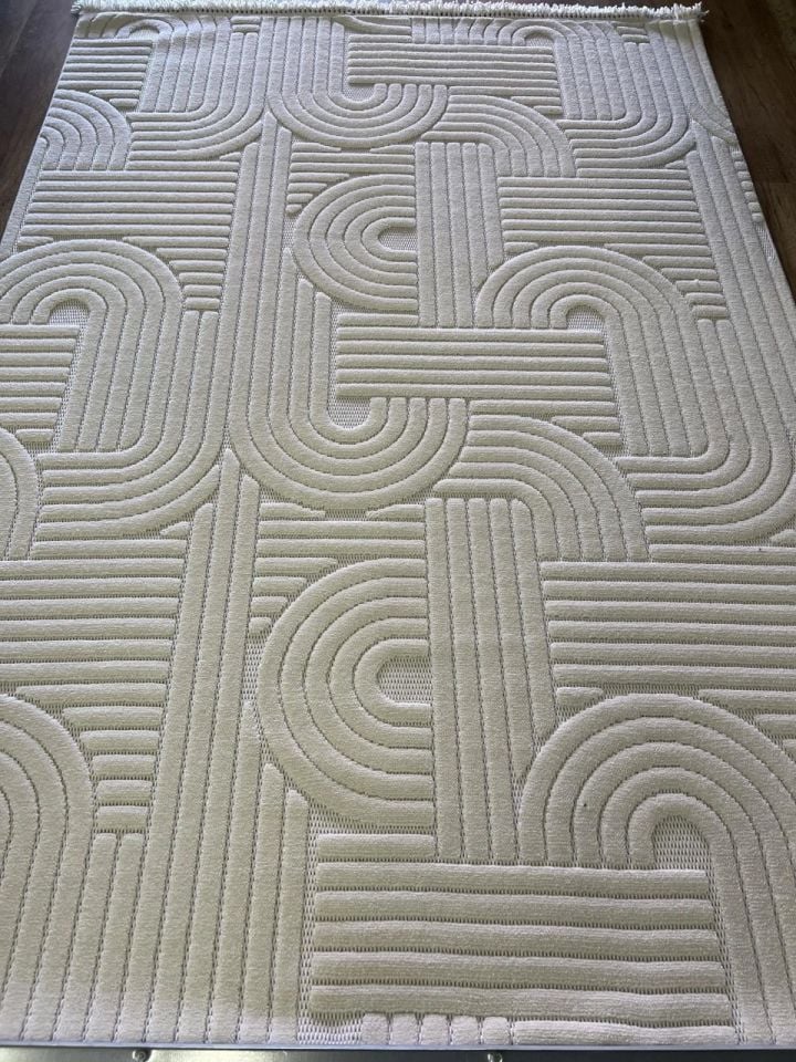 FIRSAT ÖLÇÜ 180x250 (5m2) Krem Renk Modern Halı