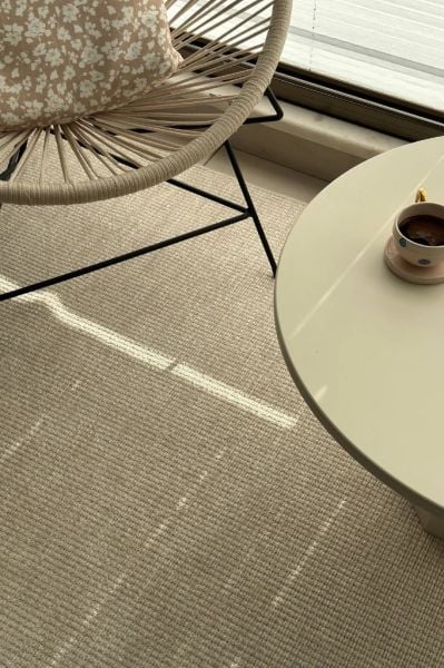 Norge Serisi Yumuşak Dokulu Yeni Nesil Krem Renk Halı AP-2411