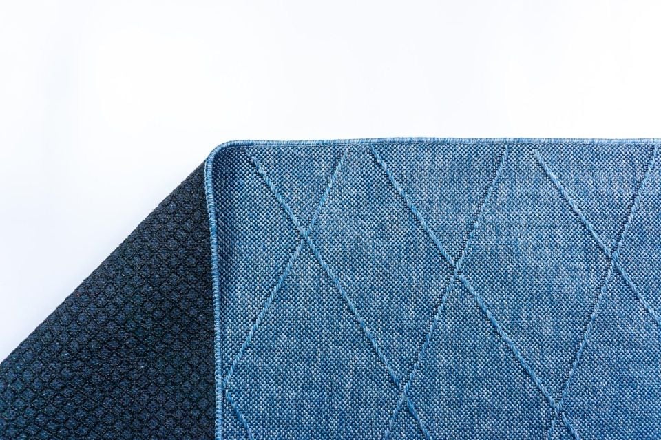 Mercan Serisi Mavi Renk Makinede Yıkanabilir Kilim NX-5008
