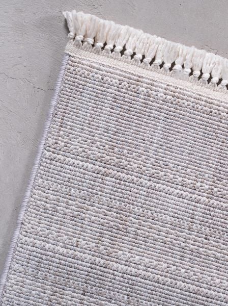 Clam Serisi Bukle Dokuma Modern Gri/Bej Renk Halı OH-349