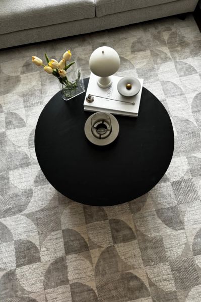 Monza Serisi Gri Renk Akrilik Salon Halısı AP-6621