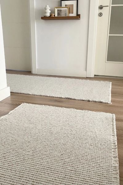 Norge Serisi Yumuşak Dokulu Yeni Nesil Bej Renk Halı AP-7412