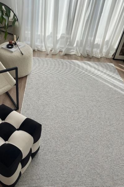 Norge Serisi Yumuşak Dokulu Yeni Nesil Gri Renk Halı AP-7411