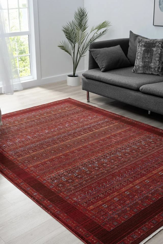 Luna Serisi Bordo Renk Makine Halısı SH-0259B