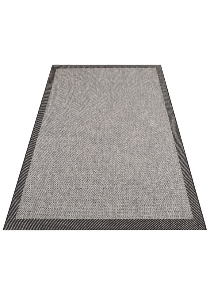 Alfa Serisi Makinede Yıkanabilir Gri/Siyah Sisal Halı NX-27