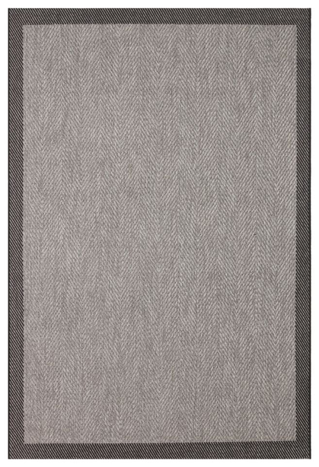 Alfa Serisi Makinede Yıkanabilir Gri/Siyah Sisal Halı NX-27