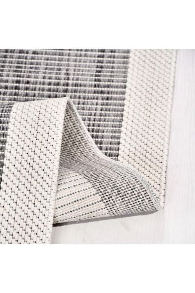 Alfa Serisi Makinede Yıkanabilir Gri/Krem Sisal Halı NX-07
