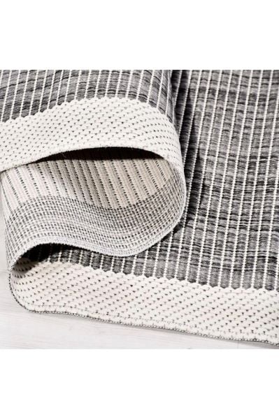 Alfa Serisi Makinede Yıkanabilir Gri/Krem Sisal Halı NX-07