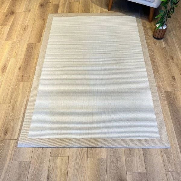 Alfa Serisi Makinede Yıkanabilir Krem/Bej Sisal Halı NX-05