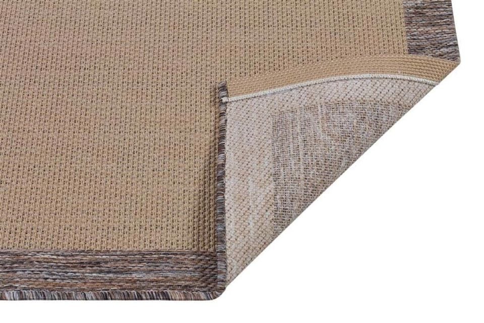Alfa Serisi Makinede Yıkanabilir Bej/Kahve Sisal Halı NX-39