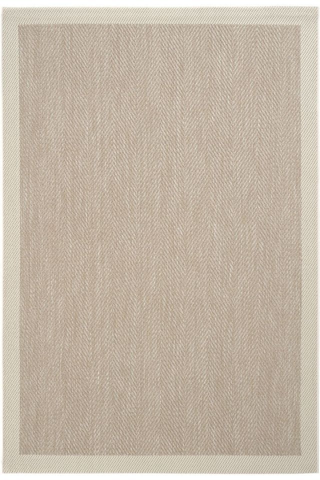 Alfa Serisi Makinede Yıkanabilir Beyaz/Bej Sisal Halı NX-12