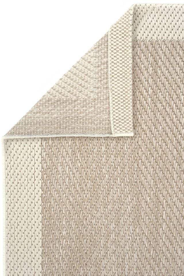 Alfa Serisi Makinede Yıkanabilir Beyaz/Bej Sisal Halı NX-12