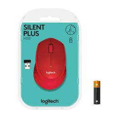 Logitech M330 Sessiz Kablosuz Optik Mouse - Kırmızı 910-004911