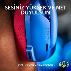 Logitech G G435 LIGHTSPEED Kablosuz Oyuncu Kulaklığı - Mavi 981-001062