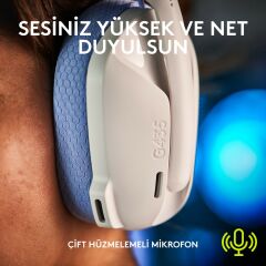 Logitech G G435 LIGHTSPEED Kablosuz Oyuncu Kulaklığı - Beyaz 981-001074