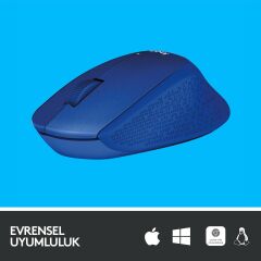 Logitech M330 Sessiz Kablosuz Optik Mouse - Mavi 910-004910