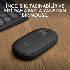 Logitech M350s Pebble 2 Kablosuz Mouse - Grafit 910-007015