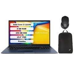 Asus Vivobook 15 X1502ZA-EJ1645 Intel Core i3 1215U 8GB 256GB SSD Freedos 15.6'' FHD Taşınabilir Bilgisayar + Çanta + Logitech Mouse