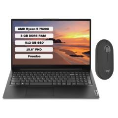 Lenovo V15 G4 AMN 82YU00QKTX AMD Ryzen 5 7520U 8GB 512GB SSD Freedos 15.6'' FHD Taşınabilir Bilgisayar + Logitech Pebble M350S Mouse