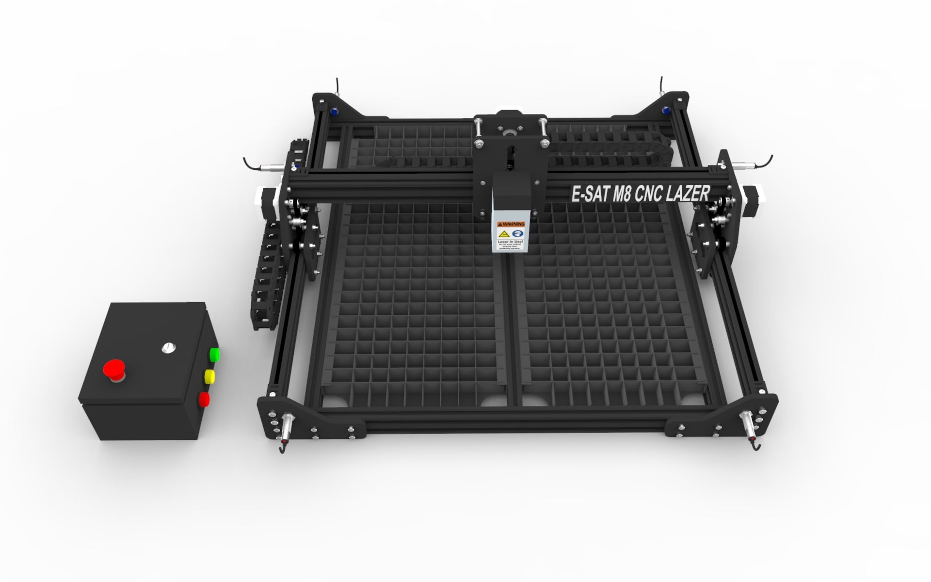 E-SAT M8 Model 50X50 Cm Masaüstü Cnc Lazer Makinesi 2/3 Boyutlu İmalat İçin Bilgisayar Destekli Profosyonel Portable System