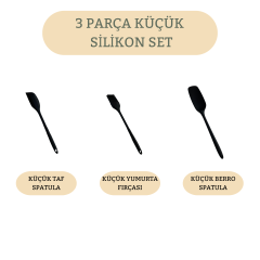3 Parça Silikon Servis ve Pişirme Seti- DV Mini Set