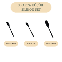 3 Parça Silikon Servis ve Pişirme Seti- DV Mini Set