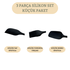 3 Parça Silikon Servis ve Pişirme Seti- DV Mini Set