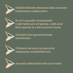 3 Parça Silikon Servis ve Pişirme Seti- DV Mini Set