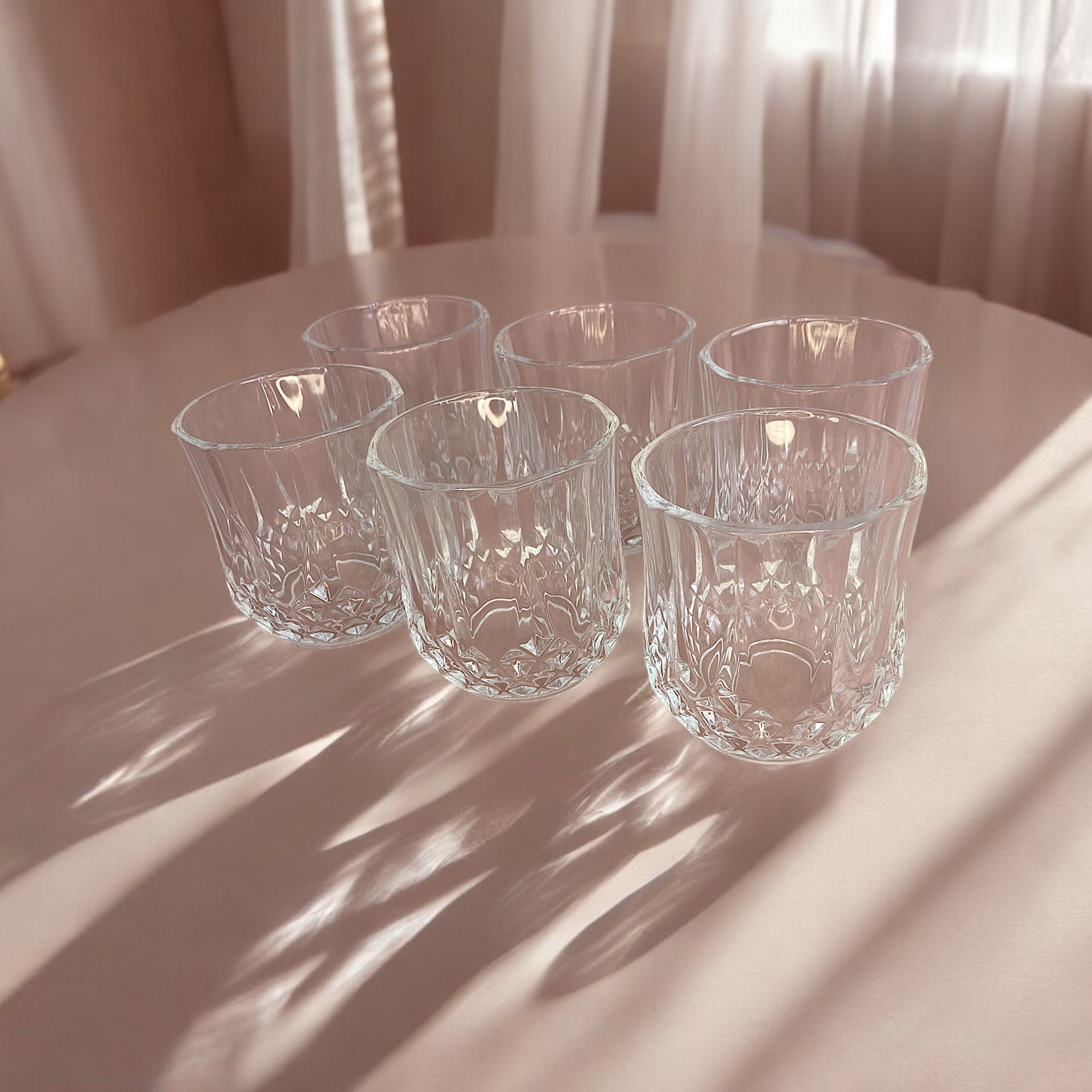 6 Adet Cam Su Bardağı Kesme Model- 300 ml
