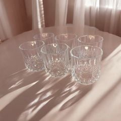 6 Adet Cam Su Bardağı Kesme Model- 300 ml