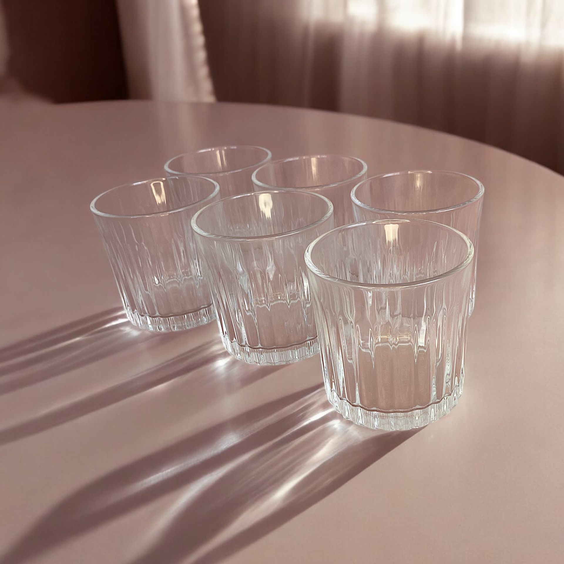 6 Adet Cam Bardak/ Viski Bardağı Kesme Model- 300 ml