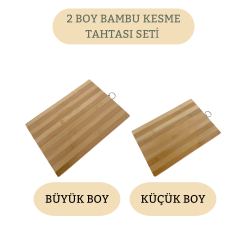 2 Boy Bambu Asma Halkalı Kesme Tahtası