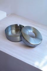 Kapaklı Paslanmaz Ve Kararmaz Çelik Küllük/ Kül Tablası - 10 Cm