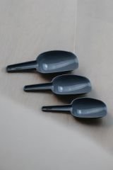 3 Boy Erzak Küreği/ Kaşığı - Gri Renkli