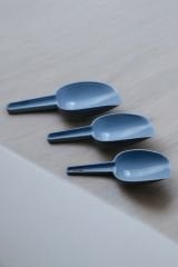 3 Boy Erzak Küreği  Kaşığı -Mavi Renkli