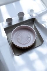 3 Parça Sert Plastik Banyo Seti/ Sıvı Sabunluk, Diş Fırçalık ve Katı Sabunluk-Toz Pembe