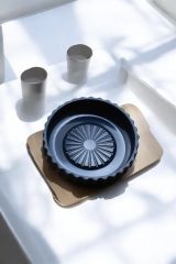 3 Parça Sert Plastik Banyo Seti/ Sıvı Sabunluk, Diş Fırçalık ve Katı Sabunluk-Siyah