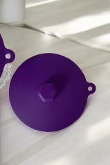 2 'li Bardak Üstü Silikon Kapak -Mor Renk