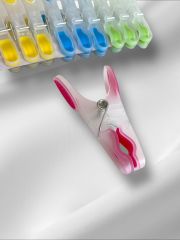 1. Kalite 12 Adet Silikonlu Plastik Mandal/ Çamaşır Mandalı Renkli